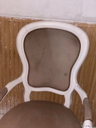 Olasz stíl karos fotel műbőr kárpittal